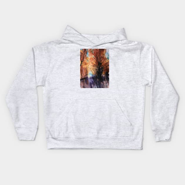 Sunset boulevard Kids Hoodie by Andreuccetti Art
